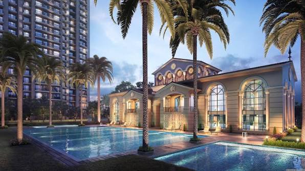 Grand clubhouse and swimming pool at ATS Tourmaline Sector 109
