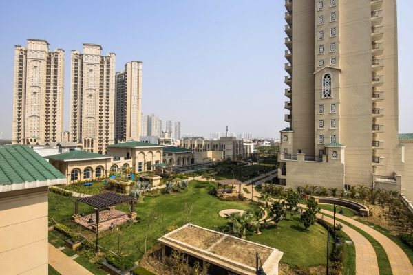 Landscaped central greens and open spaces at ATS Triumph Sector 104
